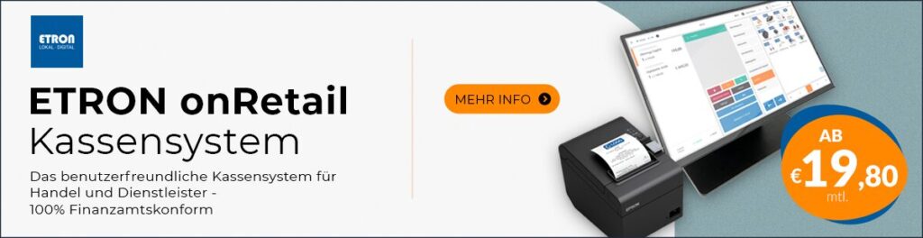 Werbebanner für ETRON onRetail